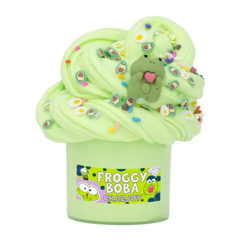 70ml/300ml Frog Fluffy Butter Slime Set Scented Slime for Kids Party Favor and Christmas Gift Putty 