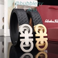 FERRAGAMO 菲拉格慕 Gancini 35mm 皮帶 黑色 金色
