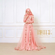 Gaun Dress Baju Pengantin Muslimah Preloved Gaya 001