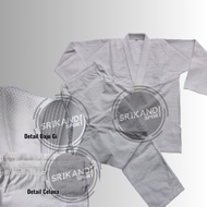 PUTIH Gi BJJ JUDO Plain White (Knitted) Gi Jiujitsu Judogi Jujitsu Uniform