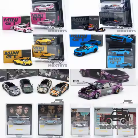 MINI GT 1:64 S15 Z3 RB19 W16 Mistral AE86 Mustang 2000GT Roadster Huracan Diecast Model Car
