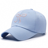 gpropstore หมวกแก๊ปวินเทจ ปักโบว์ (B112) หมวกแฟชั่นเกาหลี กันแดด แนว sport กีฬา