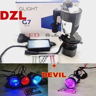 Led Headlight glight g7 devil 35w mini projector h4 projie proji 35w lens lens