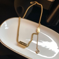 Cold Necklace Design Feeling ii European American/Titanium Steel Tassel Niche 2 Female Light Luxury 