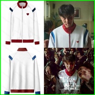 YB1 All of us are Dead Cosplay Jacket Long Sleeve Tops Zipper Casual Loose Coat Netflix Unisex Outer