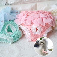 DELMER Dog Diaper Menstruation Lace Edge Pet Trousers Underwear Puppy Female Dog Dog Shorts