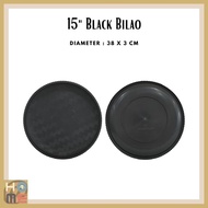 15" BLACK BILAO/BLACK BILAO/BLACK PLASTIC BILAO/PLASTIC BILAO/38X3cm PLASTIC BILAO/BILAO