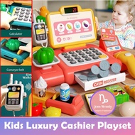 Hot Sale - Kids Cashier Machine Toy Simulated Supermarket Luxury cashier Pretend Playset Mainan Cash
