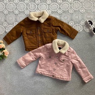 00929 CHIPBONG velvetJacket, surplus stock, lined with baby fur, 2 colors brown and pink, short form