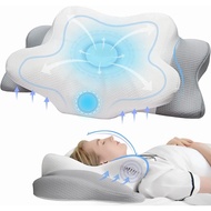 Pulatree Odorless Orthopedic Pillow For Neck And Shoulder Pain Memory Foam Neck Pillow Ergonomic Sleeping Cervical Pillow