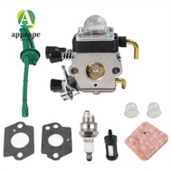 APPEAPE 9 Pcs/Set Carburetor Kit, with Gasket with Primer Bulb Carburetor Replacement, OEM Equivalen