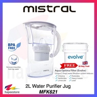 Mistral Water Purifier Jug MFK261 - With 30 Day Evolve Aqua Optima Filter