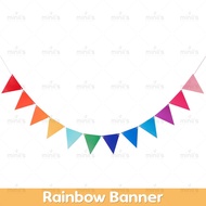 MINIIS PARTY Ins StyleTriangle Flag Party Flag Fabric Banner Triangle Bunting Party Flag Banner Penn