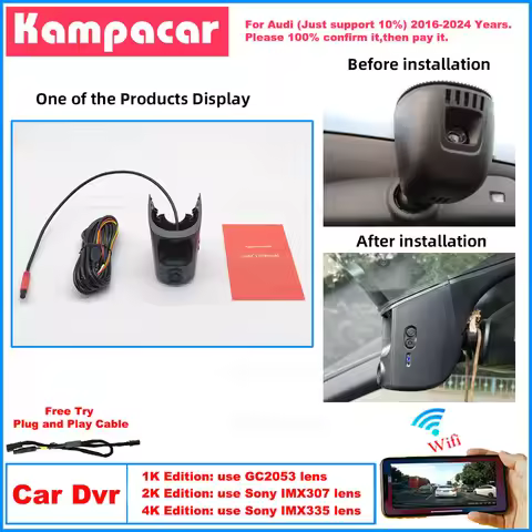 AD09 Plug and Play 1K 2K 4K Dash Cam Car DVR Camera for Audi Q7 4M Q3 S-line 8U Q5 Q8 E Tron Etron A