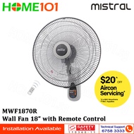 Mistral Wall Fan 18" with Remote Control MWF1870R | MWF 1870R