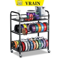 3D Printer Filament Storage Rack- Rolling Filament Spool Holders Racks with Wheels, Metal Shelf for 
