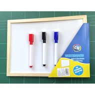 Wooden Edge Whiteboard With 3 Pens 3 Colors