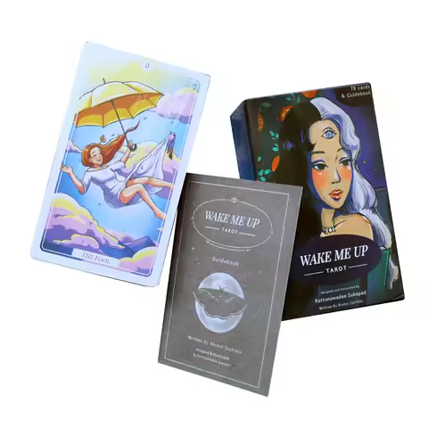The 12CMX7CM wake me up Tarot Cards for Beginners with Guide Book Board Game Runes Divination Witchc