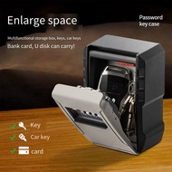 Large Space Design Password Key Box Gray Car Key Safe Box for Home Apartment Lockbox