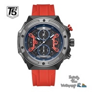 Infinitytiime Jam Tangan Cowok T5 H4046G H4046 4046 Analog Chrono dan Tanggal Aktif Strap Rubber Kua