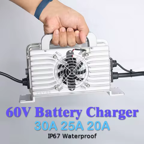 IP67 waterproof 60V 30A Charger 67.2V 30A 25A 73V 20S 71.4V 25A for 60V lithium ion battery lifepo4 