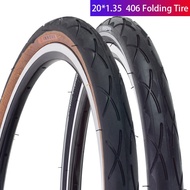 INNOVA 20x1.35 35-406 Folding Tire Super Light Durable Yellow Edge Bicycle Tire for 20 inch Bicycle 