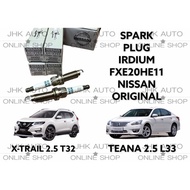 1SET 4PCS NISSAN X-TRAIL 2.5 T32 TEANA 2.5 L33 SPARK PLUG IRDIUM FXE20HE11 100%ORIGINAL 22401-ED71B 