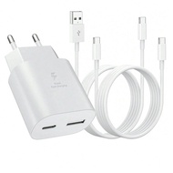 USB-C Charger, 25W Dual USB-C Port Fast Charging, With A 60W USB/USB-C To Type-C Fast Charging Cable