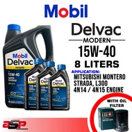 MOBIL Delvac Modern 15W-40 Synthetic 8 Liters for Montero, Strada, L300 4N14 / 4N15 / 4N16 Engine