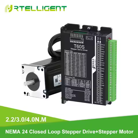 60mm*60mm 2.2N.m/3N.m/4N.m Closed Loop Stepper Motor kits 424.84Oz-in Nema 24 Stepper Motor and Driv