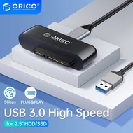 อะแดปเตอร์ SATA เป็น USB ORICO USB 3.0ไปยัง Sata 3แปลงสายเคเบิล Cabo สำหรับ2.5ฮาร์ดดิสก์ SSD ฮาร์ดดิ