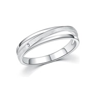 無限&愛 鑽石白鋼 男戒