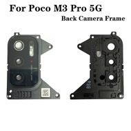 For Xiaomi Poco M3 Pro 5G Rear Back Camera Lens Glass With Frame Main Camera Glass Lens Smartphone Parts M2103K19PG M2103K19PI