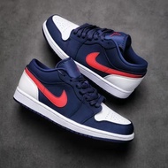 A aj1 Patriot Low-Cut Qiaoyi Blue Red Pure Original Anti-slip Wear-Resistant Student Fashion All-