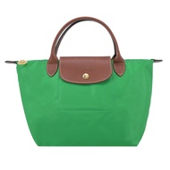 LONGCHAMP LE PLIAGE系列短把再生尼龍摺疊水餃包(小/草綠)/平行輸入