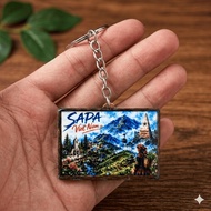 Sapa Vietnam Placement Keychain mica printed on 2 glossy sides meaningful for the tourist season as 
