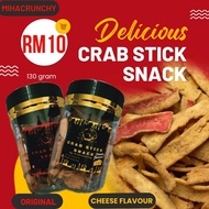 Crab stick snack/Jejari ketam rangup/ Kerepek ketam rangup Mihacrunchy Cheese flavour dan Original flavour 130gram 🦀