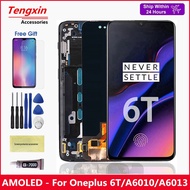 100% tested 6.41" AMOLED LCD display With Frame For Oneplus 6T A6010 A6013 LCD Display Touch Screen Digitizer Assembly