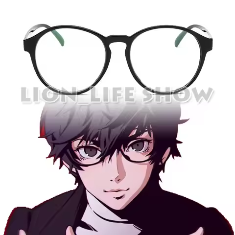 Persona 5 Joker Kurusu Akatsuki Black Round Glasses Cosplay Accessory