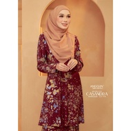 RED MAROON KURUNG IRONLESS CASANDRA BY ANGGUN COTTON COLLECTION