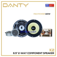 DANTY K2 | 6.5" 2-Way Component Speaker | 6.5 Inch Component Speaker Mid-Bass Crossover Tweeter Car 