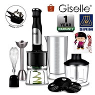 Set Bender Tangan Giselle Serbaguna- hand Blender Full Set (Juicing, Mincing, Slicing, Blending, Whi