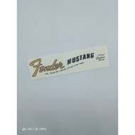 Fender mustang guitar water slide decal