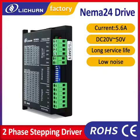 Digital Stepper Driver controller MC556XA 5.6A 20-50VDC for Nema23 24 34 Stepper Motor