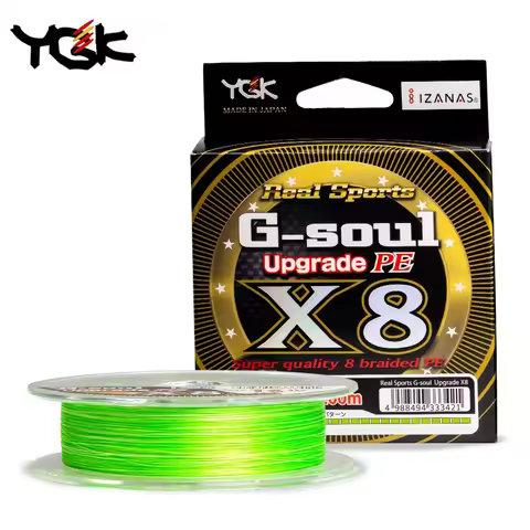 Original YGK G-SOUL Fishing Line, Super Strong,X8 BRAID, 8 Strands, Multifilament PE Line, 150m, 200