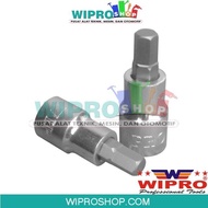 MATA Socket Bit L 1/ 2" 4 mm Length 55mm Socket Wrench WIPRO Hex Bits Socket (S) Short