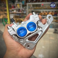 ปั้ม8.1CNC+ผ้าเบรคทองแดงงานCNCพร้อมขาจับแถมน็อต W125R/S/บังลม/W110i/LED/W125LED/Sonic/FINOจานเดิม/FI