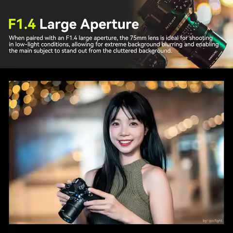 7artisans Full Frame 75mm F1.4 Large Aperture Prime Mirrorless Camera Lens for Portrait Photography 