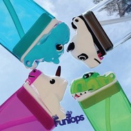 (BUY 1 GET  1 FREE ) Precidio - FunTops - Drink in the box - 12oz Kids Reusable Water Bottle / Straw