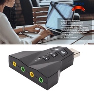 JAROV USB Sound Card, Dual Microphone Interface Dual Audio Interface Virtual 7.1 Sound Card, Plug an
